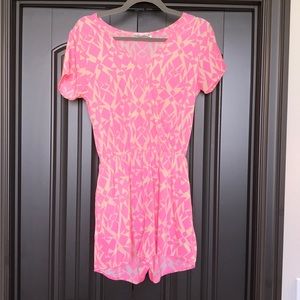 Pink and tan Buddy Love romper